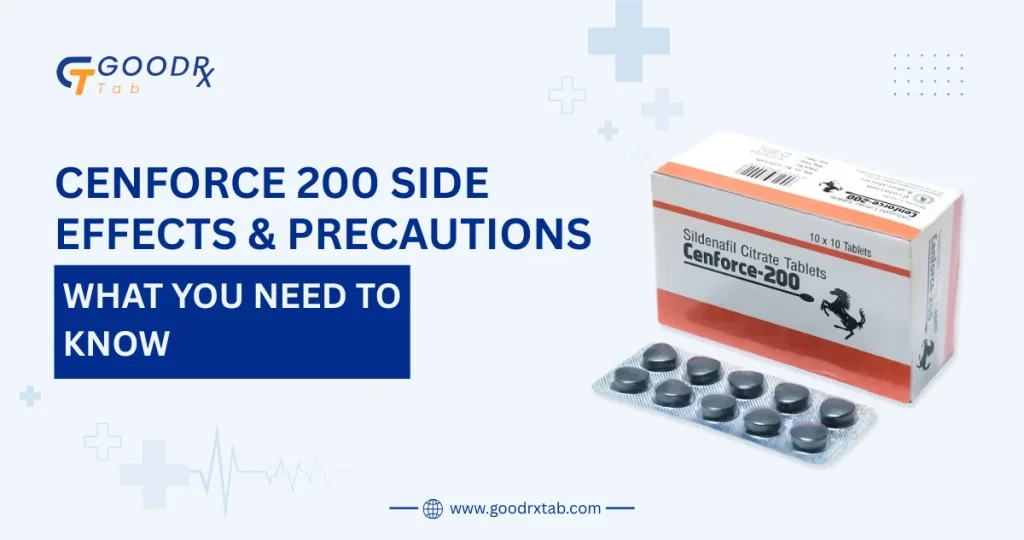 Cenforce 200 side effects and precautions guide explaining Sildenafil safety warnings risks dosage considerations and erectile dysfunction treatment information