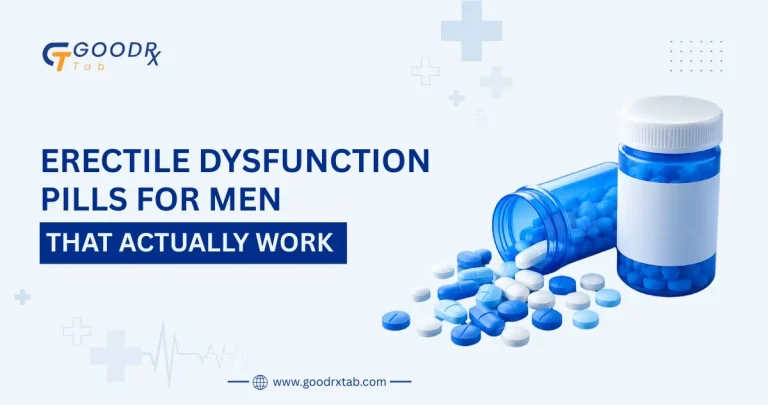 Popular erectile dysfunction pills for men including sildenafil and tadalafil that may help improve erectile function under medical supervision