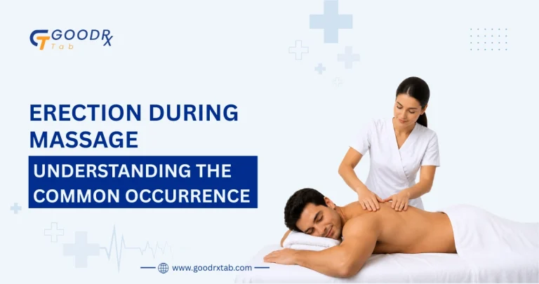 Professional therapeutic massage session illustrating that an erection during massage can be a normal physiological response, with a respectful, non-explicit healthcare setting focused on male wellness and anatomy education