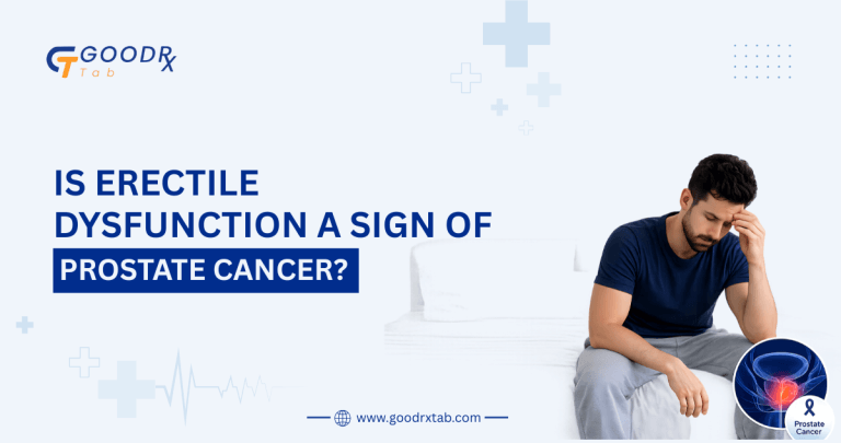 Worried man learning whether erectile dysfunction can be a sign of prostate cancer