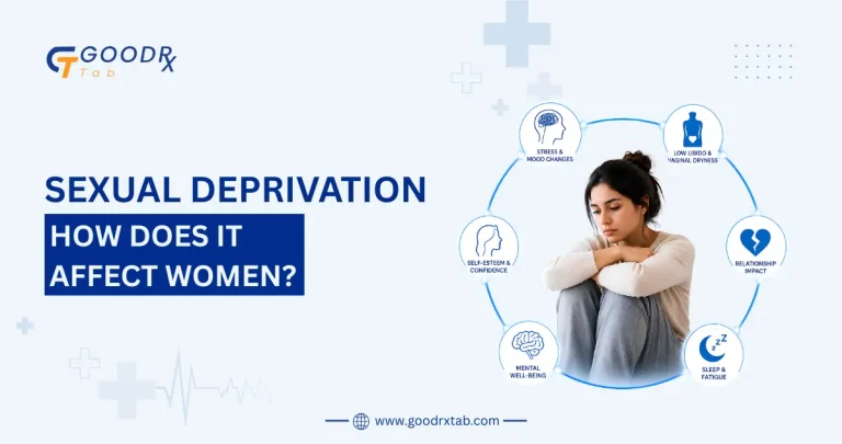 Professional medical illustration showing a thoughtful woman representing the emotional, physical, and psychological effects of sexual deprivation on women's health, relationships, and overall well-being.